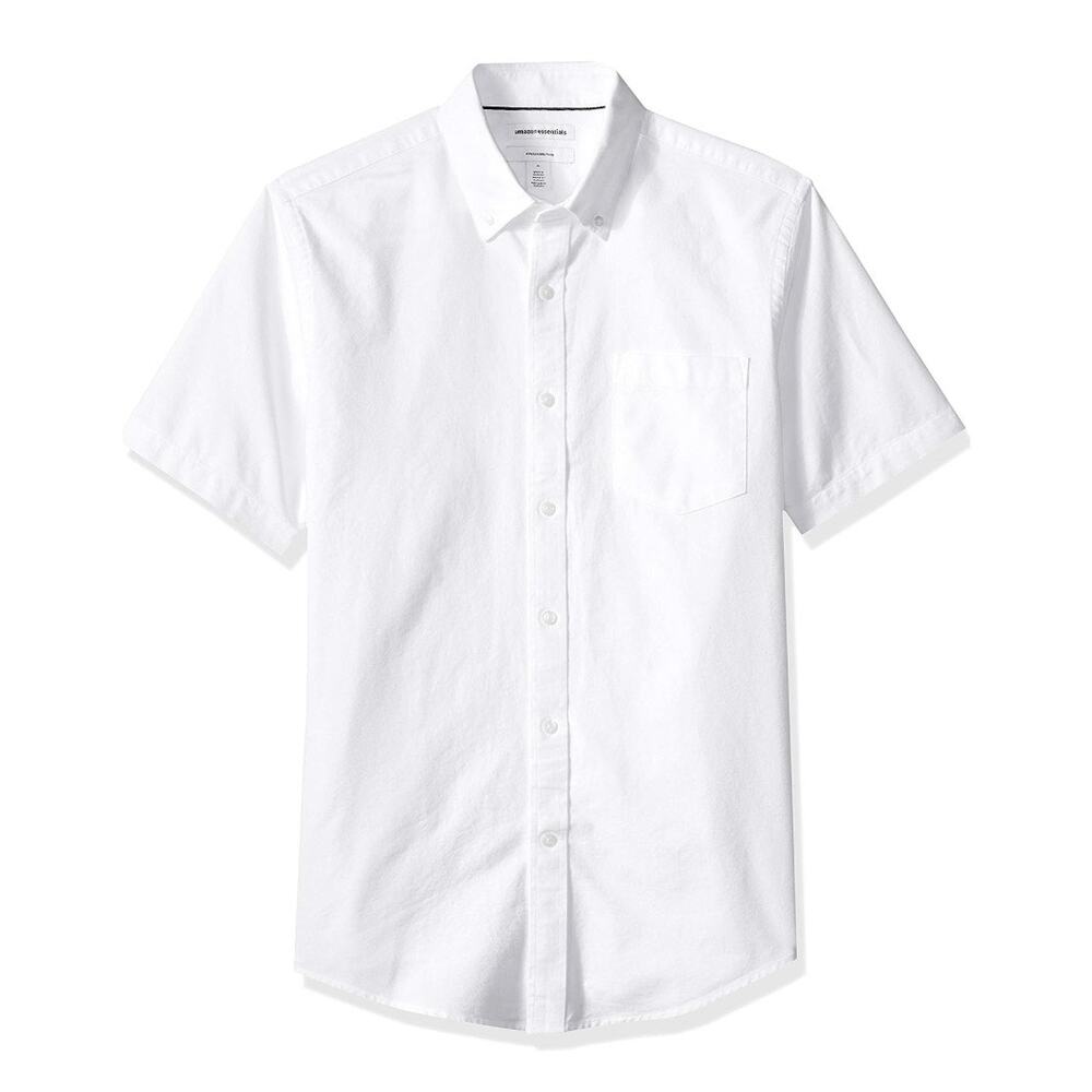 Men's Regular Fit Short Sleeve Button Up Shirt-  Size XL